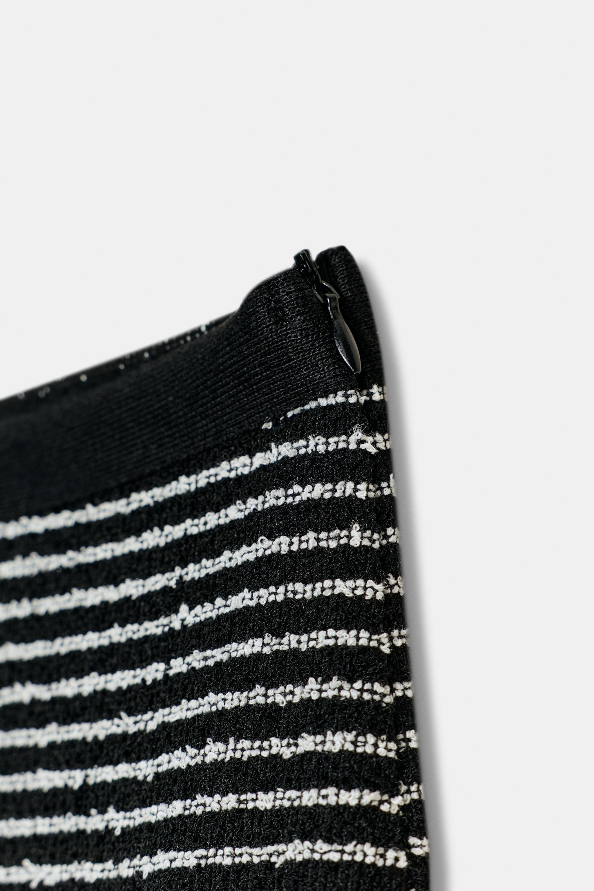 STRIPED BOUCLÉ PANTS